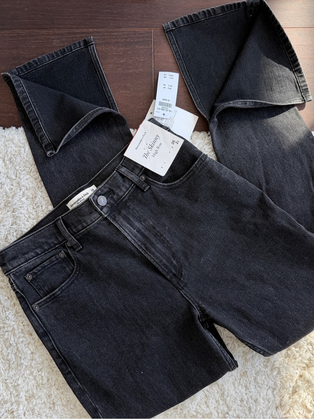 Abercrombie & Fitch The Skinny High Rise Split Hem Jeans